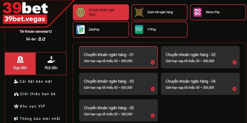 Nạp bằng mã QR từ ngân hàng dễ dàng và an toàn tuyệt đối