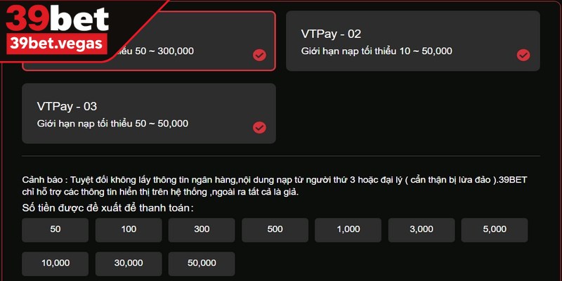 Nạp tiền luôn phải tuân thủ theo quy định chung từ hệ thống